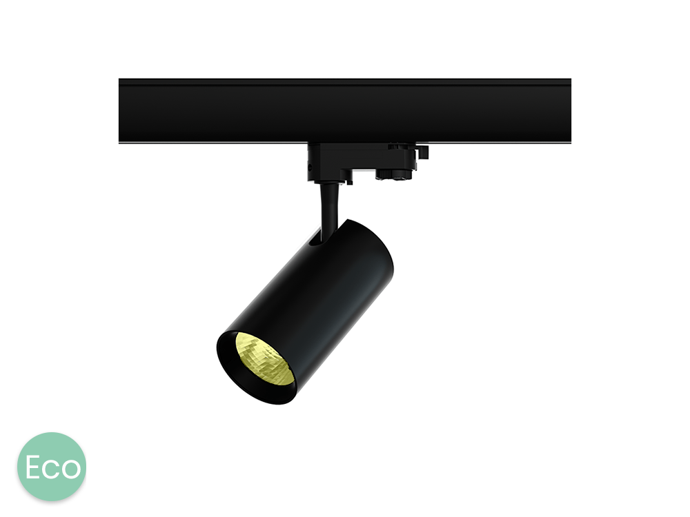 LED Railverlichting - 40° Lens - 10W - 3000K - Zwart