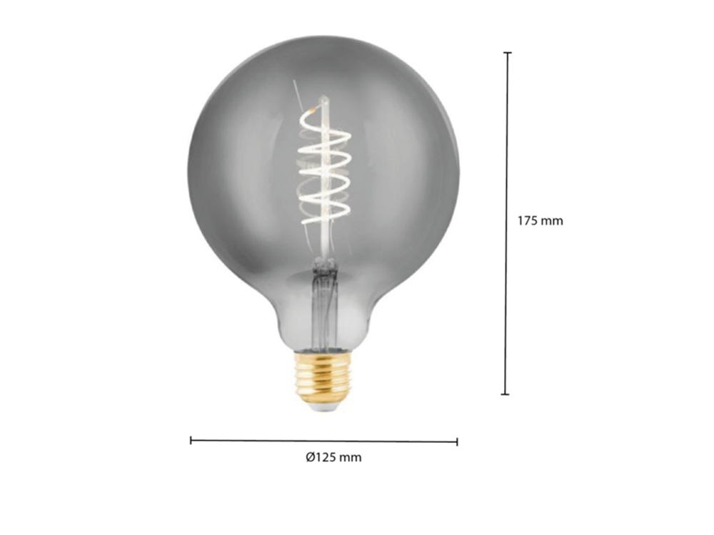 Led lamp e27 smoke dimbaar groot 2