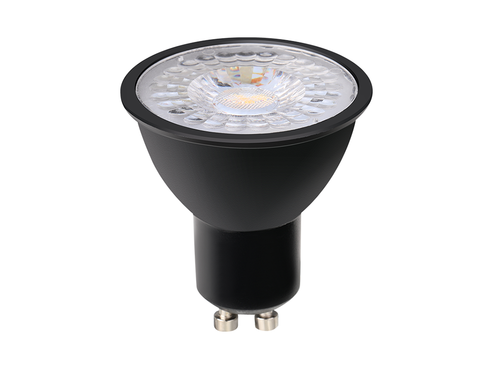 led spot gu10 3 watt dimbaar zwart