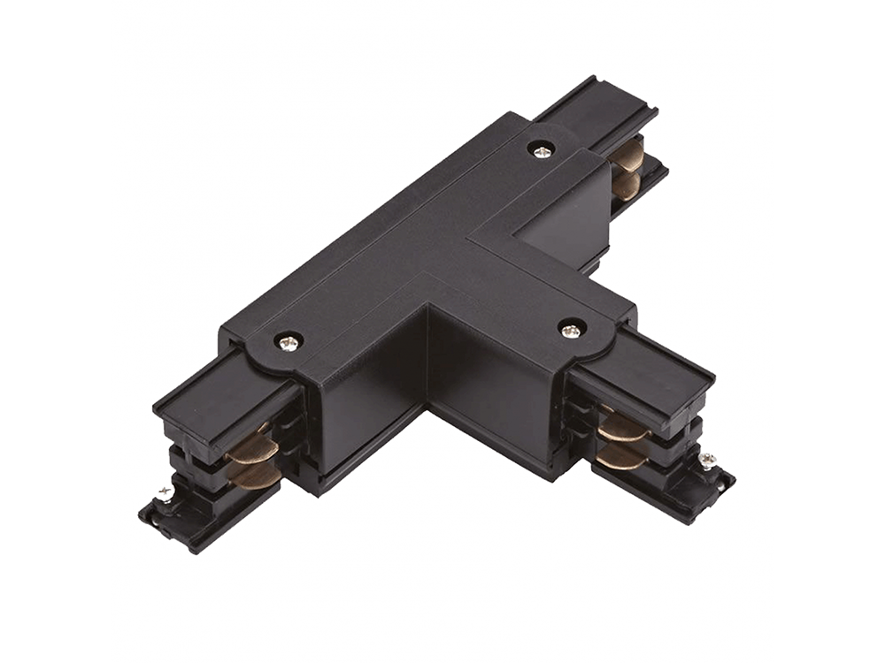 LED Rail - T Connector Links1 - Zwart & Wit